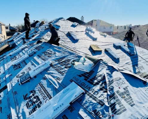 Finsihed with underlayment, preparing to start shingles