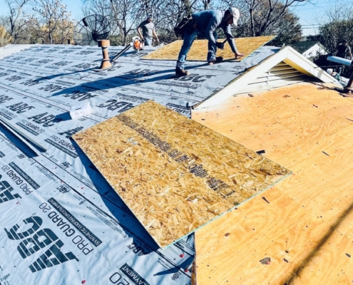 Replacing some decking on a job