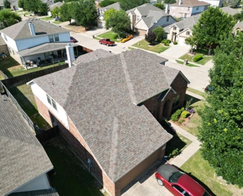 Burleson roof aerial front view