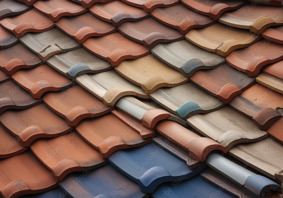 red tile roof house