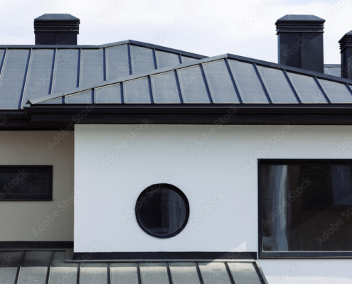 A beautiful example of standing seam metal roofing